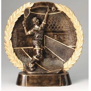High Relief Male Tennis Award - 7 1/2"