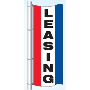 Double Faced Stock Message Interceptor® Drape Flag (Leasing) (3' x 8')