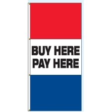 Single Faced Authorized Dealer Drape Flags (Buy Here Pay Here)
