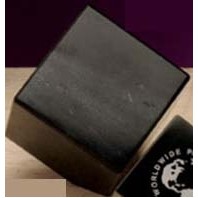 4" Black Marble Cube Paperweight