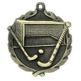 Medal, "Field Hockey" - 1-3/4" Wreath Edging