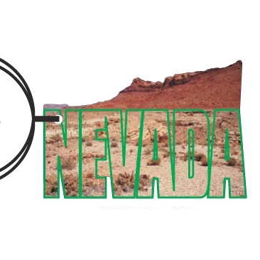Nevada Desert Key Chain w/Clear Mirrored Back (10 Square Inch)