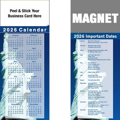 Peel & Stick Full Color Calendar Magnet (3 1/2"x8 1/2")