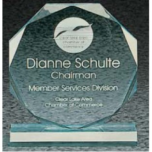 Jade Acrylic Octagon Award (6"x6 3/4")