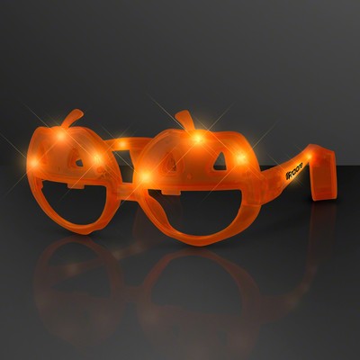 Light Up Orange Pumpkin Sunglasses - PRINTED