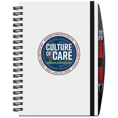 Gloss Cover Journals w/50 Sheets & Pen (7"x 10")