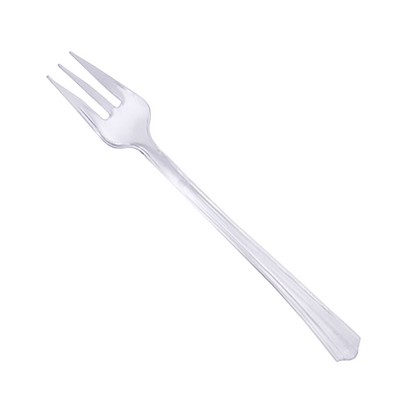 Clear 4.2" Petite Plastic Tasting Fork