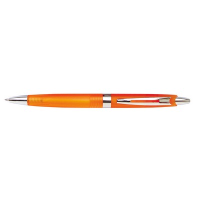 Translucent Ballpoint Pen w/ Slit Pocket Clip