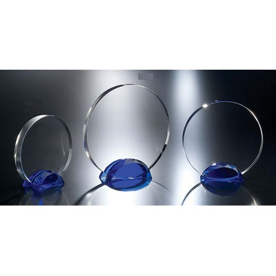 Crispy Blue Optic Crystal Award (5"x 5")