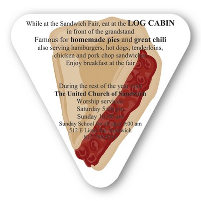 Triangle Shape Paper Hand Fan W/out Stick