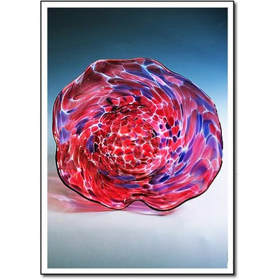Sakura Art Glass Bowl w/ Marble Base (8.5"x6.5")