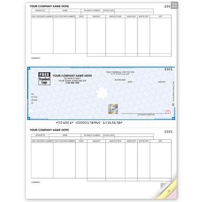 High Security Laser Accounts Payable Middle Checks - 1 Part