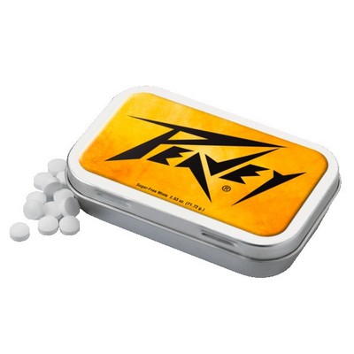 3 3/4" x 2 3/8" Large Rectangular Hinged Tin with Mints