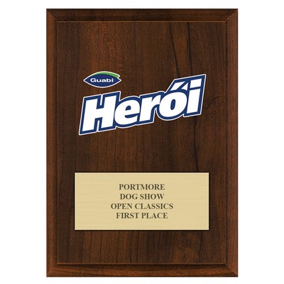 Cherry Finish Plaque w/Engraved Plate (5"x7")