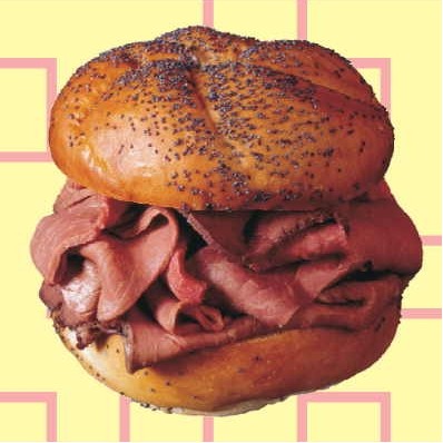 Roast Beef Sandwich Metal Photo Magnet (2 1/2"x2 1/2")