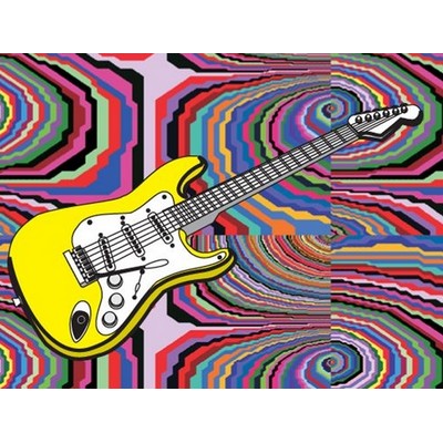 Electric Guitar Metal Photo Magnet (2 1/2"x2 1/2")