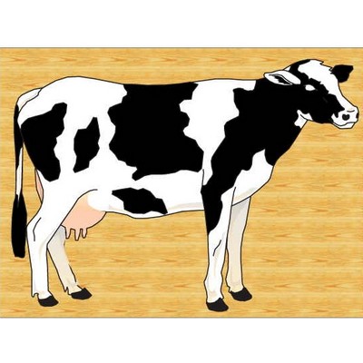 Cow Metal Photo Magnet (2½"x2½")
