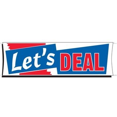Heavy-Duty Giant Scrim Banner (Let's Deal) (3' x 10')