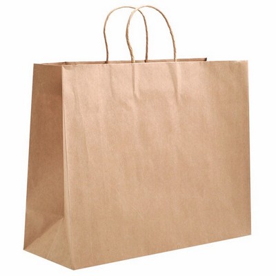 ECO Natural Kraft Eurostyle Shopping Bag (19"x6"x16")