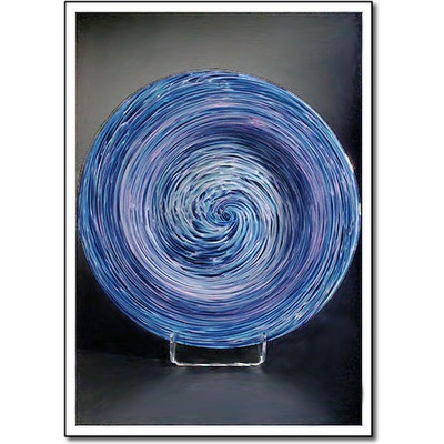 Polar Cyclone Art Glass Rondelle w/o Stand (12"x12")