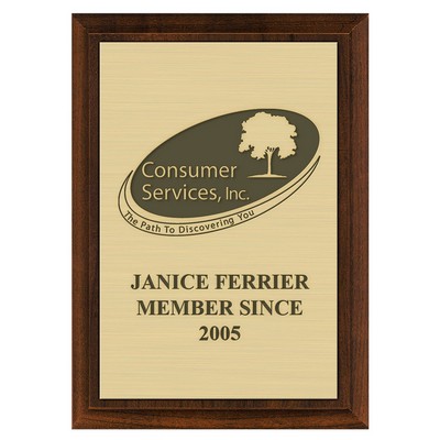 Cherry Finish Plaque w/Engraved Plate (5"x7")