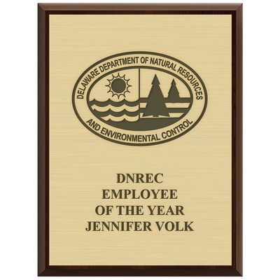 Cherry Finish Plaque w/Engraved Plate (9"x12")