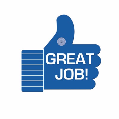 Thumbs Up Paper Window Sign (Approximately 8"x8")