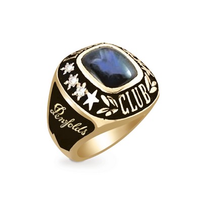 Custom Gold Men's Ring w/Decoration