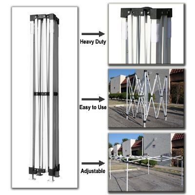 10' Powder Coated Steel Tent Frame