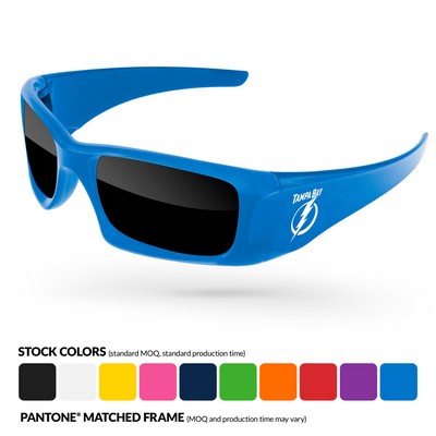 Wrap Sunglasses W/ 1 Color Temple Imprint