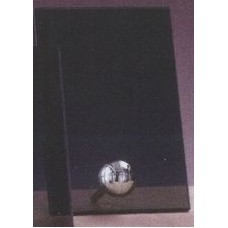 Silver Baseball Smoked Glass Award w/Silver Plastic Plaque Mounts (6"x8.5")