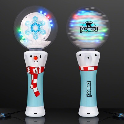 LED Winter Wonderland Snowflake Spinning Wand - PRINTED