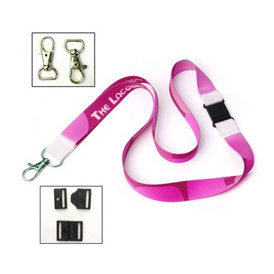 1/2" Polyester Lanyard with Metal Swivel Clasp & Quick Release