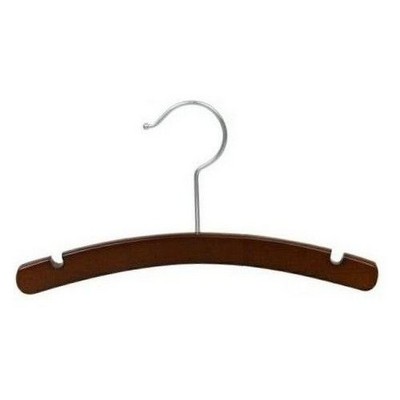 10" Walnut Wooden Baby Hanger