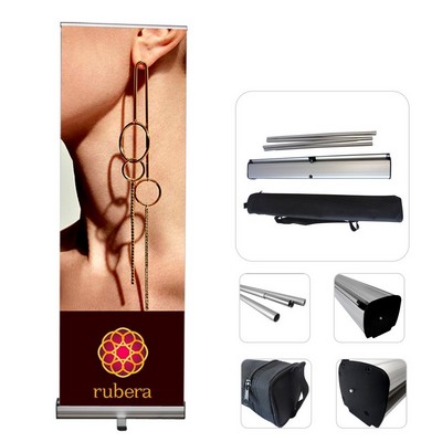 Standard Retractable Banner Stand Kit, Premium Film (24" x 73")