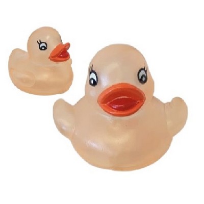Transparent Orange Mini Rubber Duck Toy