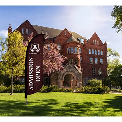 2.25' x 11.5' Feather Flag Double Sided Package w/Spike Base