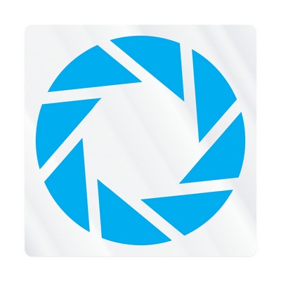 Square Sticker | Round Corners | 8" x 8" | Clear Static | Static Face | Screen