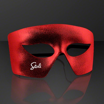 Red Masks, Mardi Gras Costume Accessories (NON-Light Up) - PRINTED
