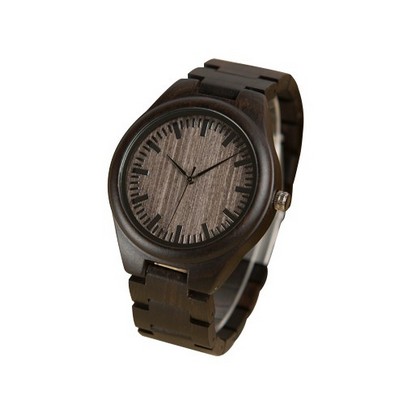 Dark Zebra Wood Watch