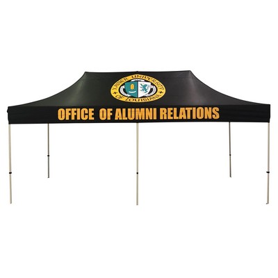10' x 20' Tent Canopy-Powder Coated Steel Frame - Full Color Imprint
