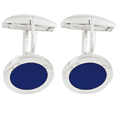 Sterling Silver Cufflinks - Blue
