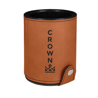 Leatherette Dice Cup Set (Rawhide Brown)