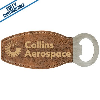 Rustic Gold Leatherette - Bottle Opener With Magnet