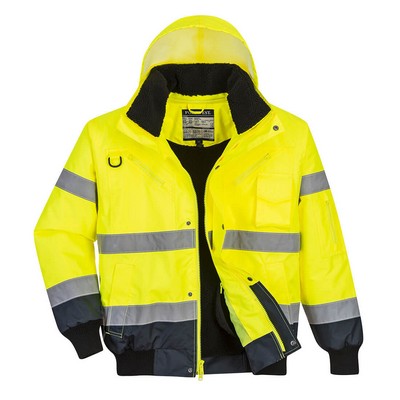 Hi-Vis 3-in-1 Contrast Bomber Jacket