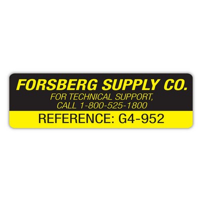 FasTurn® 4-Color Process Rectangle Label (1¼" x 3½")