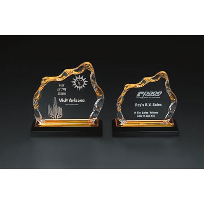 Impress Reflections Glacier Award, Gold, Large, (6-1/2" x 6-3/4")