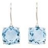 Jilco Inc. Cushion Cut Blue Topaz French Wire Earrings