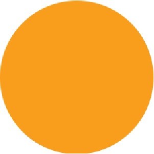 Fluorescent Orange Circle Labels - 1.5" Diameter