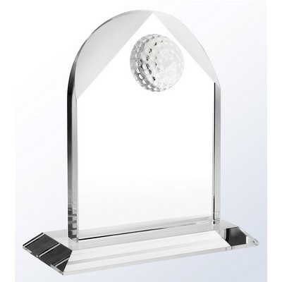 Distinguished Golf Arch Crystal Award, Small (5-1/2"x6"H)